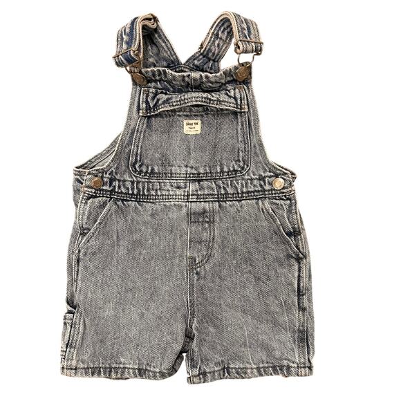 Zara "Brave The Wave" Light Wash Denim Shortalls, 18-24M - Picture 1 of 5